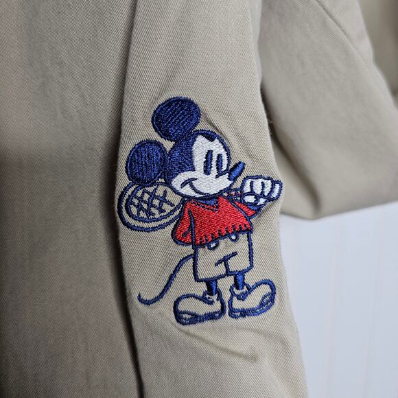 Vintage Disney Store Mickey Mouse Embroidered Ankle Crop Pants Size Small Tennis - Picture 6 of 9